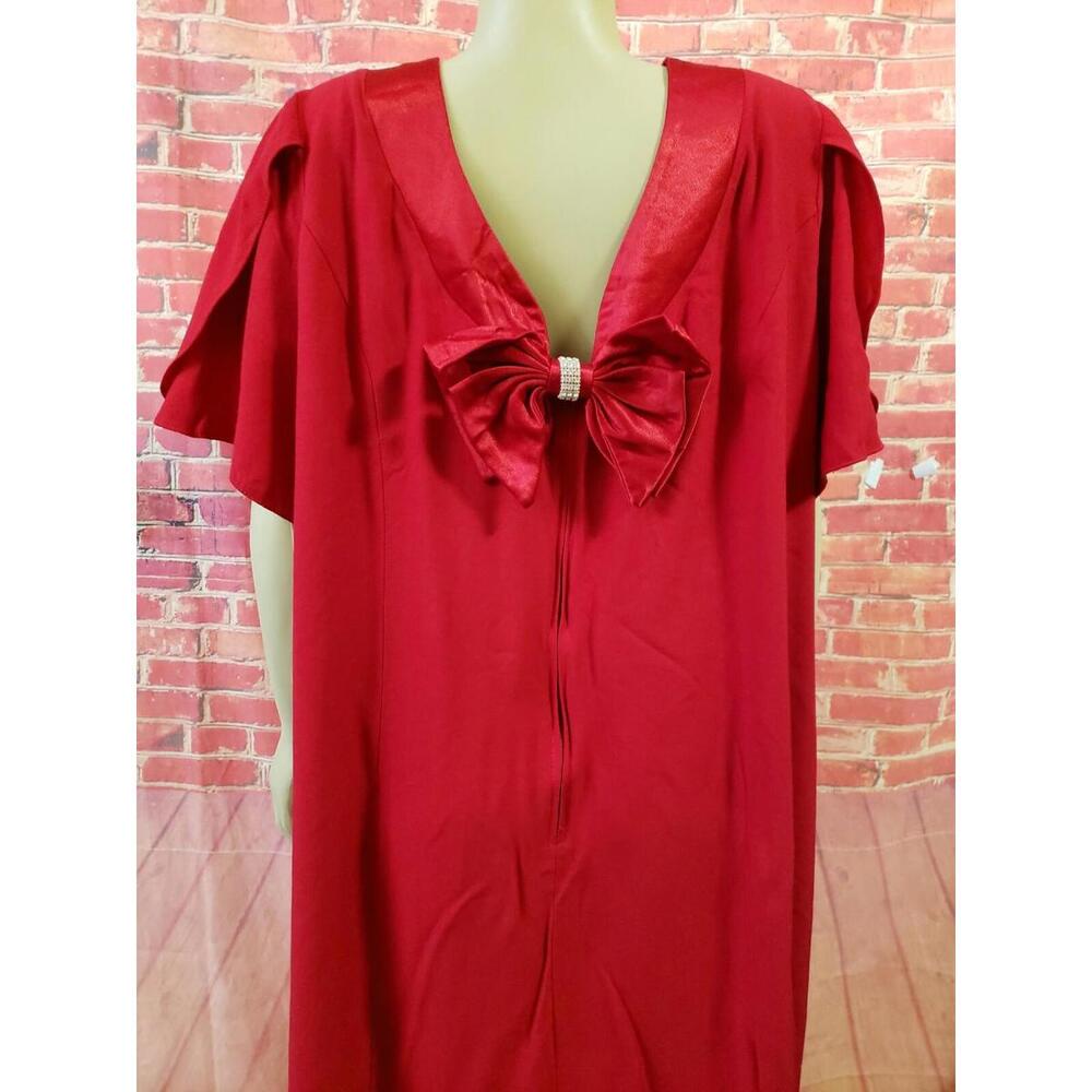 Sue Brett Collection Women's Vintage 50's Rare Dress SIZE 6 Red Short Slv #C6
